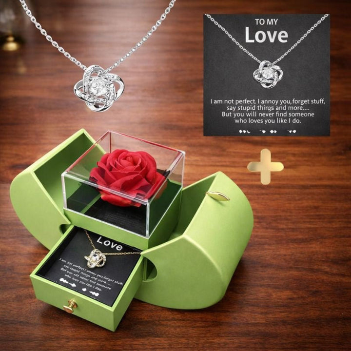 Jewellery Box Rose Apple Shaped Gift Case Soap Flower