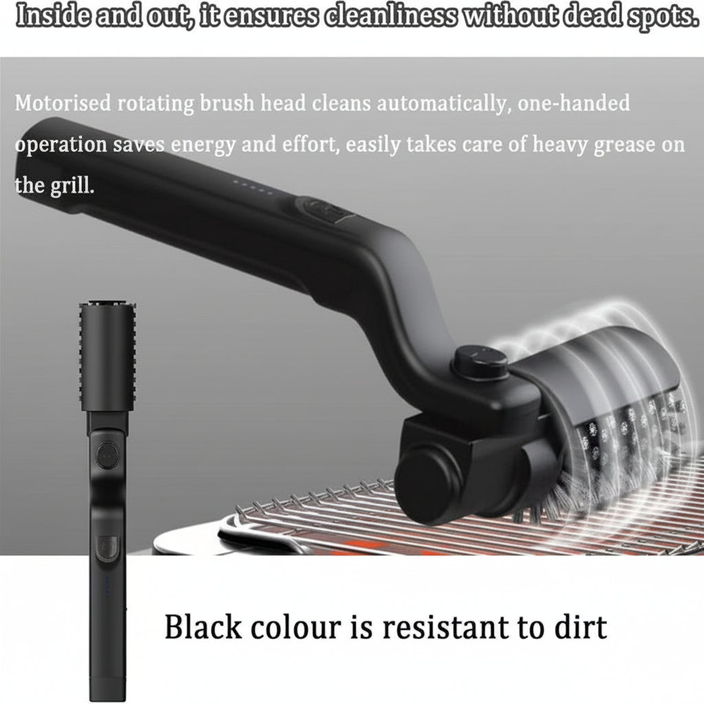 Grill Brush Electric Rechargeable Stainless Steel BBQ Cleaner