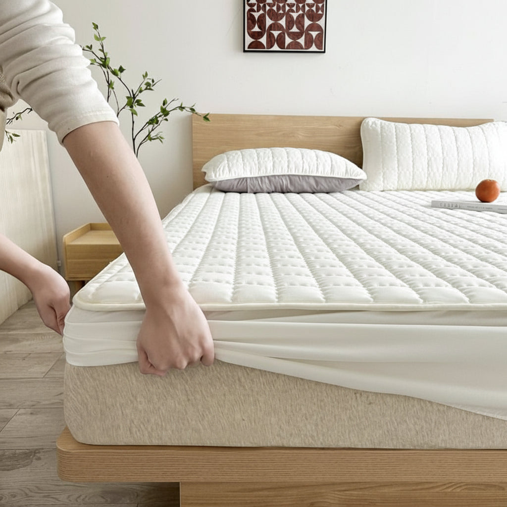 Mattress Protector Waterproof Breathable Soft Fabric Bed Cover