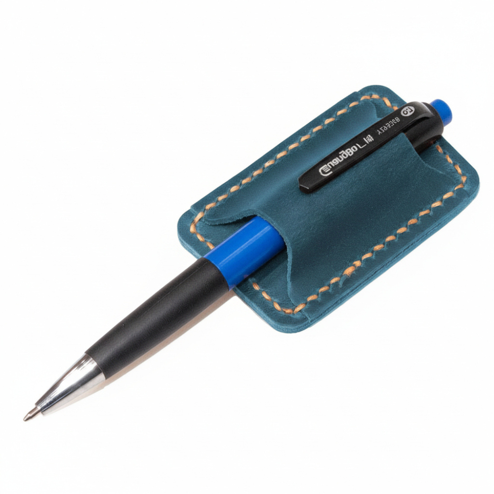 Pen Holder Leather Journal Clip Hand Stitched Full Grain Accessory