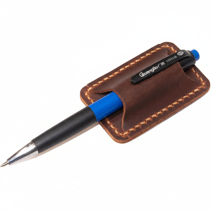 Pen Holder Leather Journal Clip Hand Stitched Full Grain Accessory