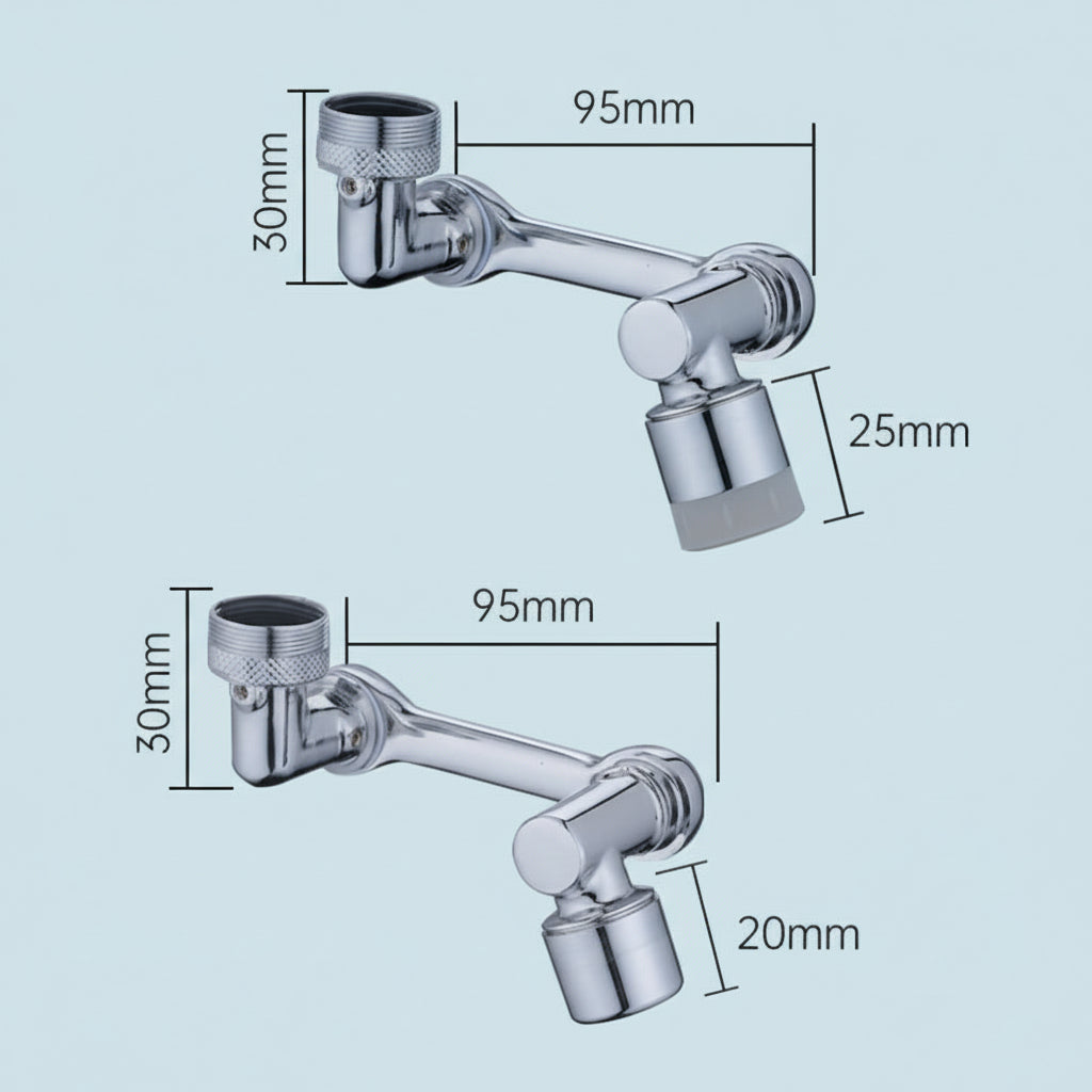 Faucet Extender Rotating Splash Filter Copper Aerator Attachment