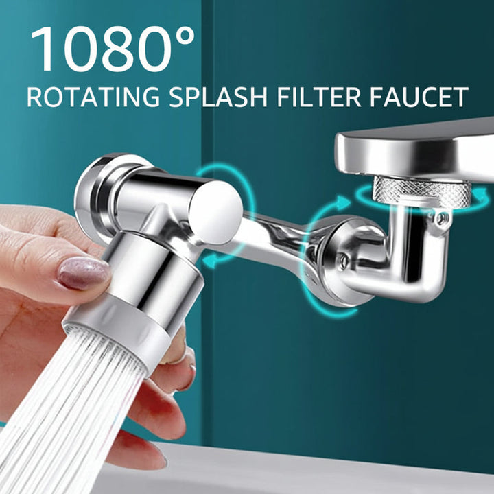 Faucet Extender Rotating Splash Filter Copper Aerator Attachment