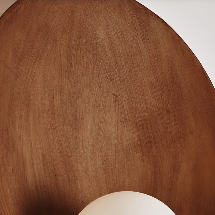 Modern Minimalist Round Wall Sconce | Resin &amp; Iron Accent Light