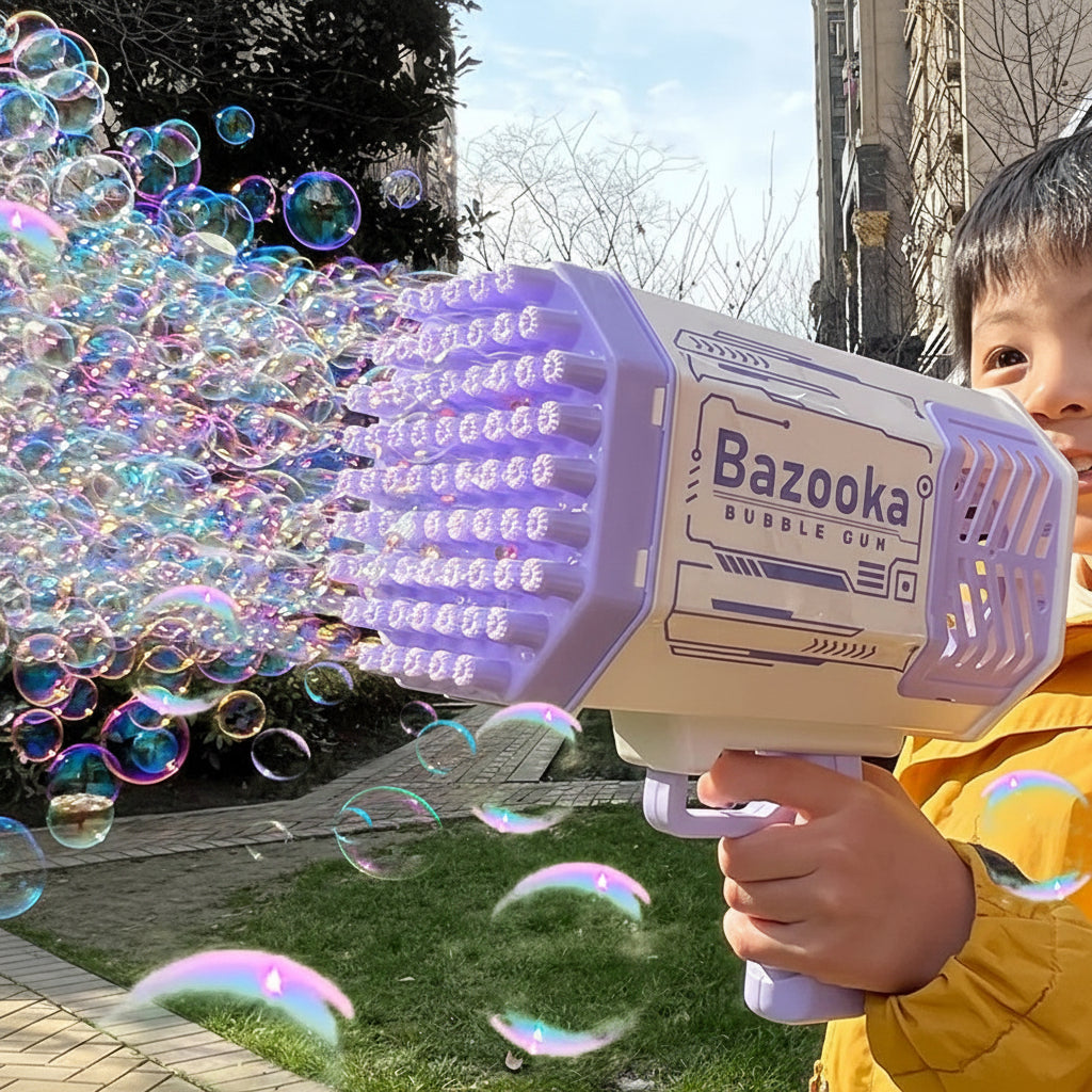 Bubble Gun LED Bubble Blower Toy Outdoor Kids Play