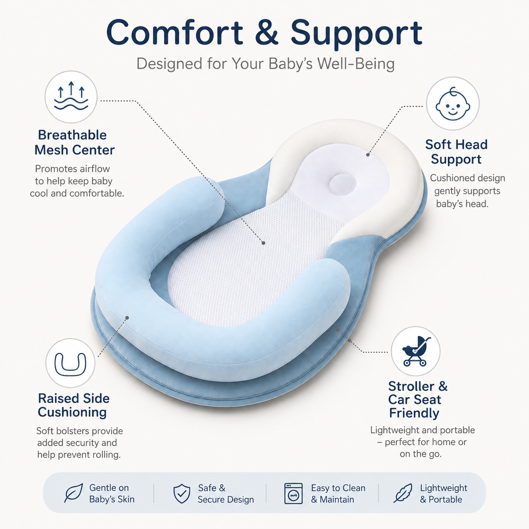 Baby Head Support Pillow Infant Stroller Car Seat