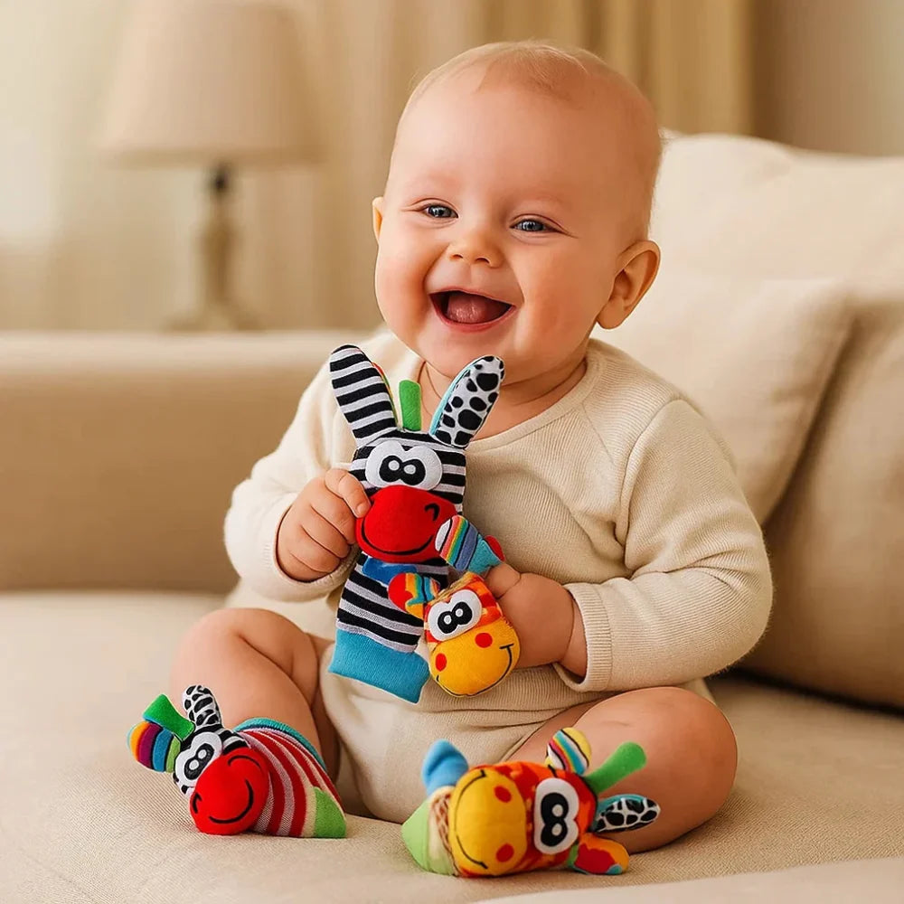 Baby Rattle Socks Wristband Infant Sensory Toy Set