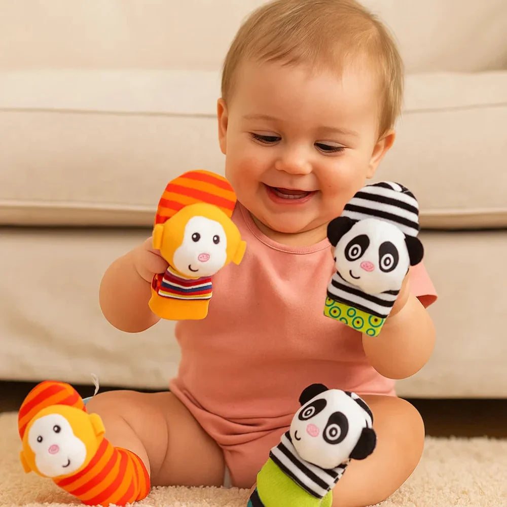 Baby Rattle Socks Wristband Infant Sensory Toy Set