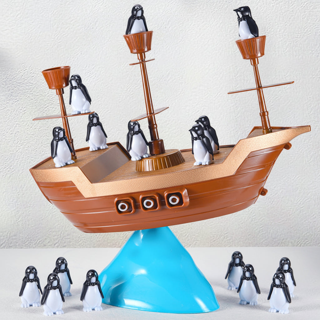 Balancing Game Kids Pirate Ship Penguin Stacking Board Game