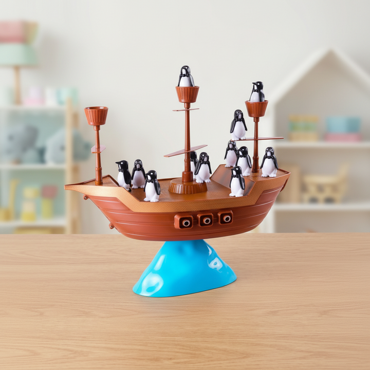 Balancing Game Kids Pirate Ship Penguin Stacking Board Game