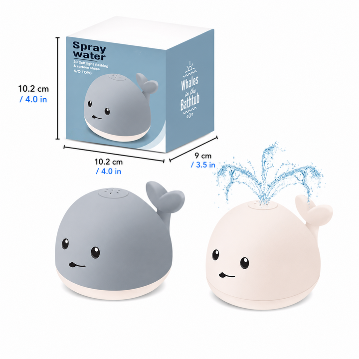 Bath Toy Automatic Water Sprinkler Whale Light Spinner