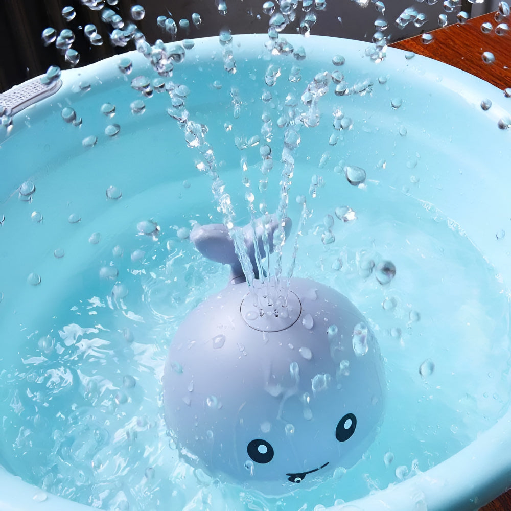 Bath Toy Automatic Water Sprinkler Whale Light Spinner