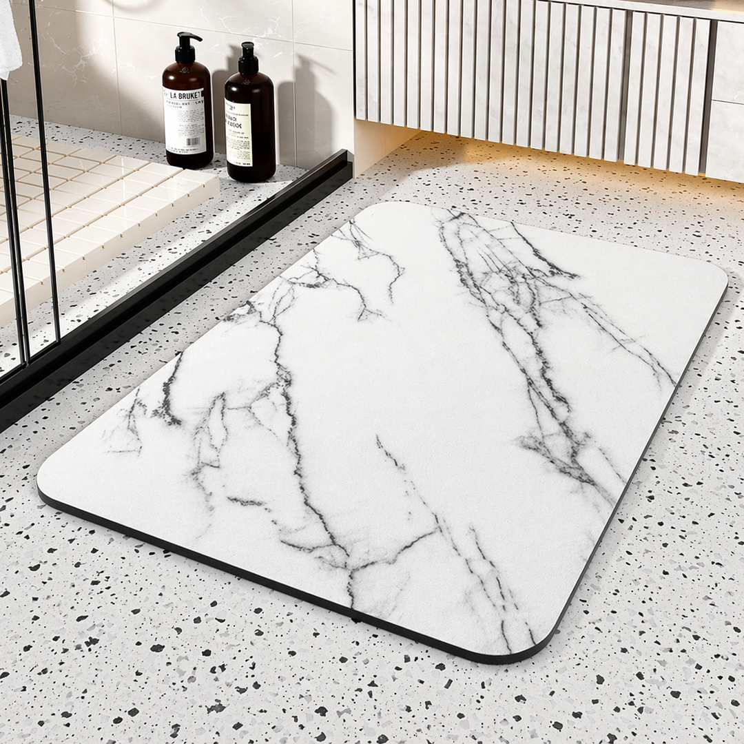 Bathroom Mat Quick Dry Diatom Stone Non Slip Marble Rug