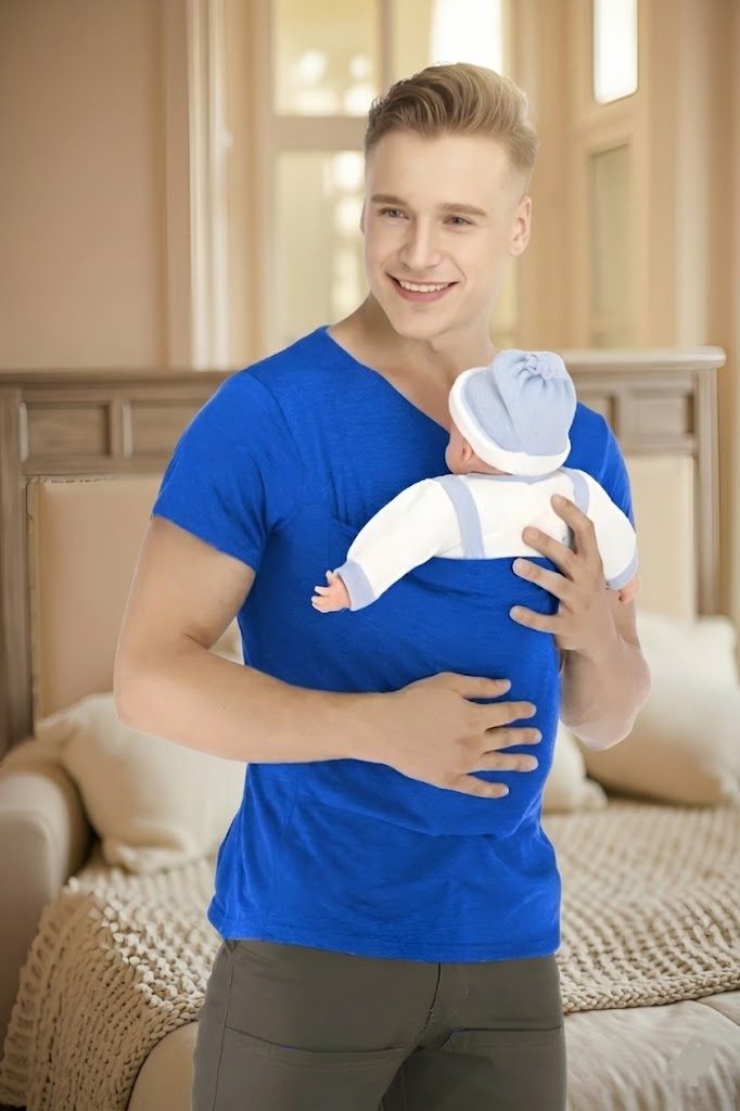 Baby Carrier Tee Hands-Free Wrap Shirt Style Infant Holder