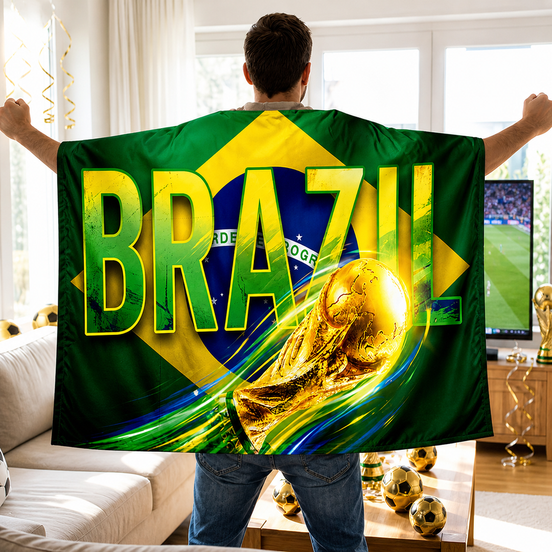 Brazil Flag World Cup Cape Sports Fan Gear