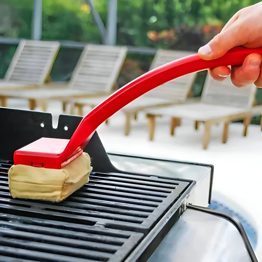 Grill Cleaning Brush Steam Scrubber Bristle Free Long Handle