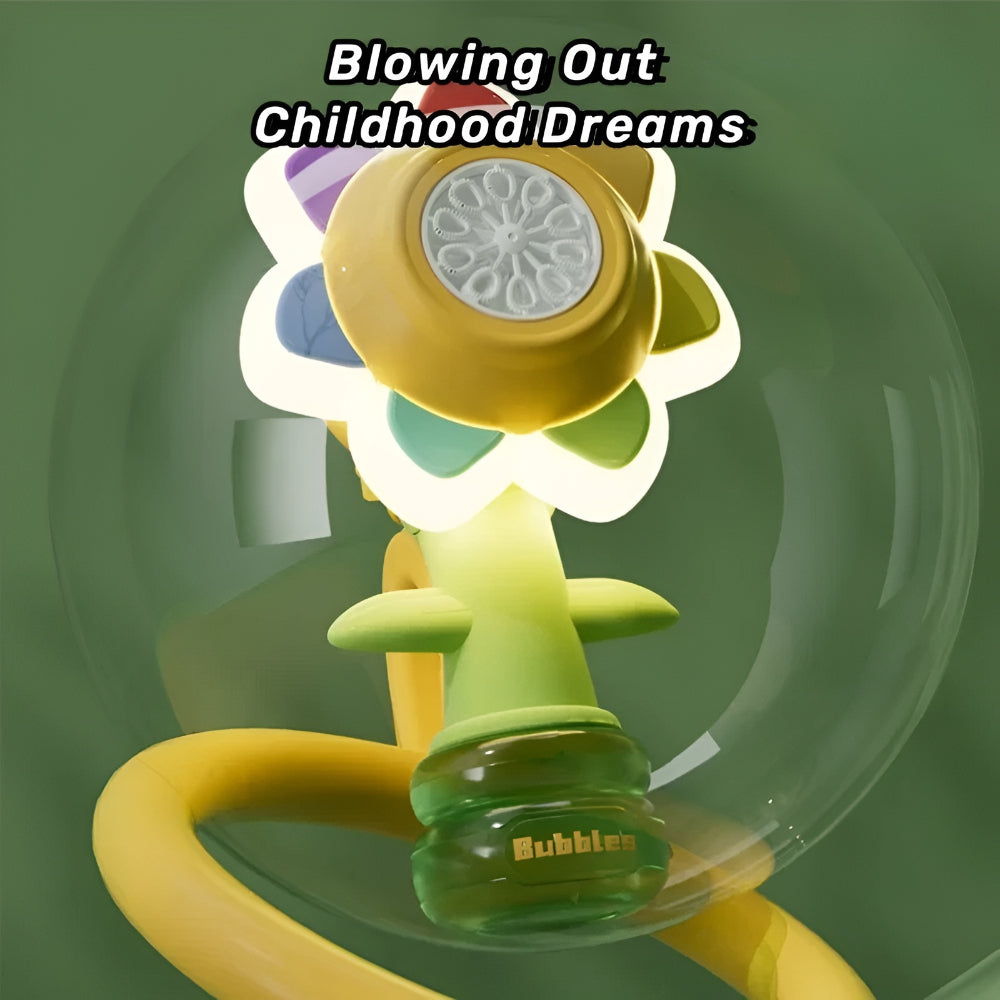 Bubble Machine Flower Bubble Blower Kids Automatic Toy