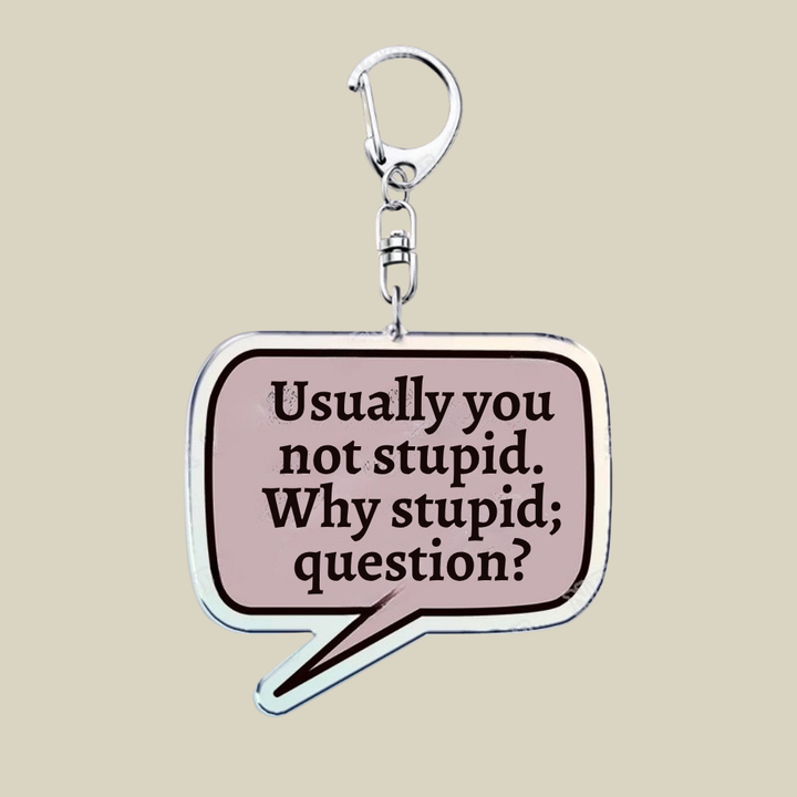 Bunnycat Keychain Funny Acrylic Charm Cute Cartoon Key Ring Gift