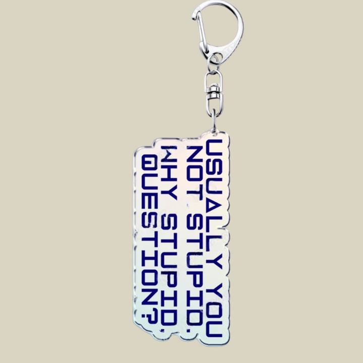 Bunnycat Keychain Funny Acrylic Charm Cute Cartoon Key Ring Gift