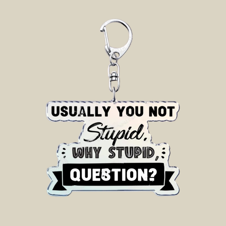 Bunnycat Keychain Funny Acrylic Charm Cute Cartoon Key Ring Gift