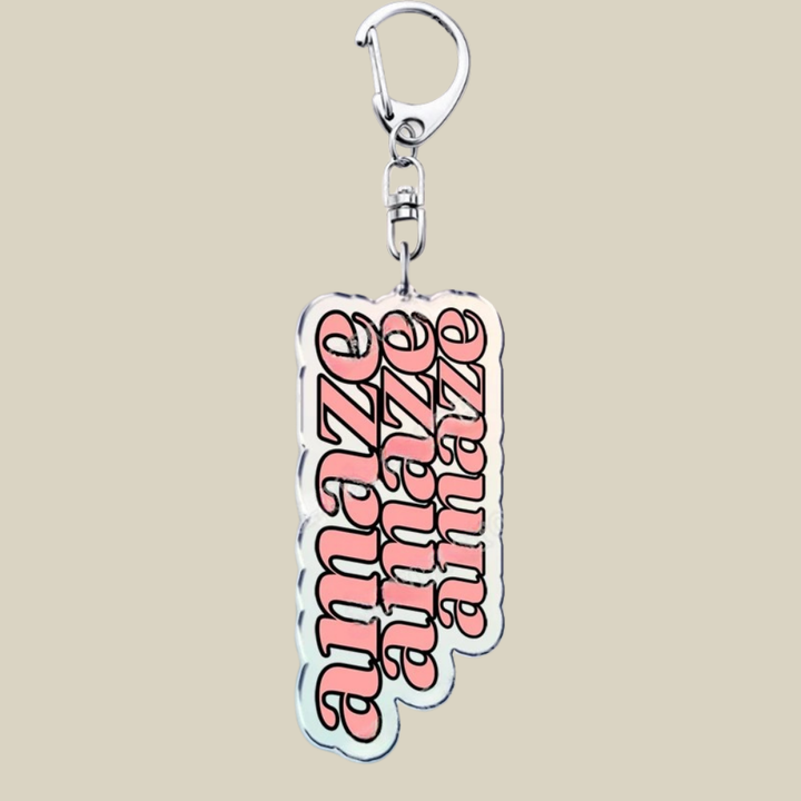 Bunnycat Keychain Funny Acrylic Charm Cute Cartoon Key Ring Gift