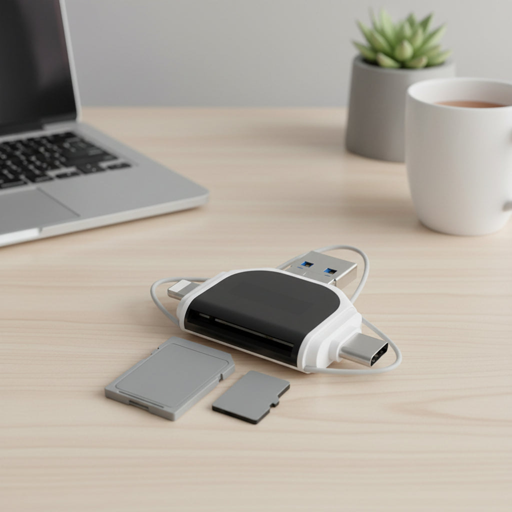 Card Reader 4 in 1 USB C SD Micro SD Data Transfer Adapter