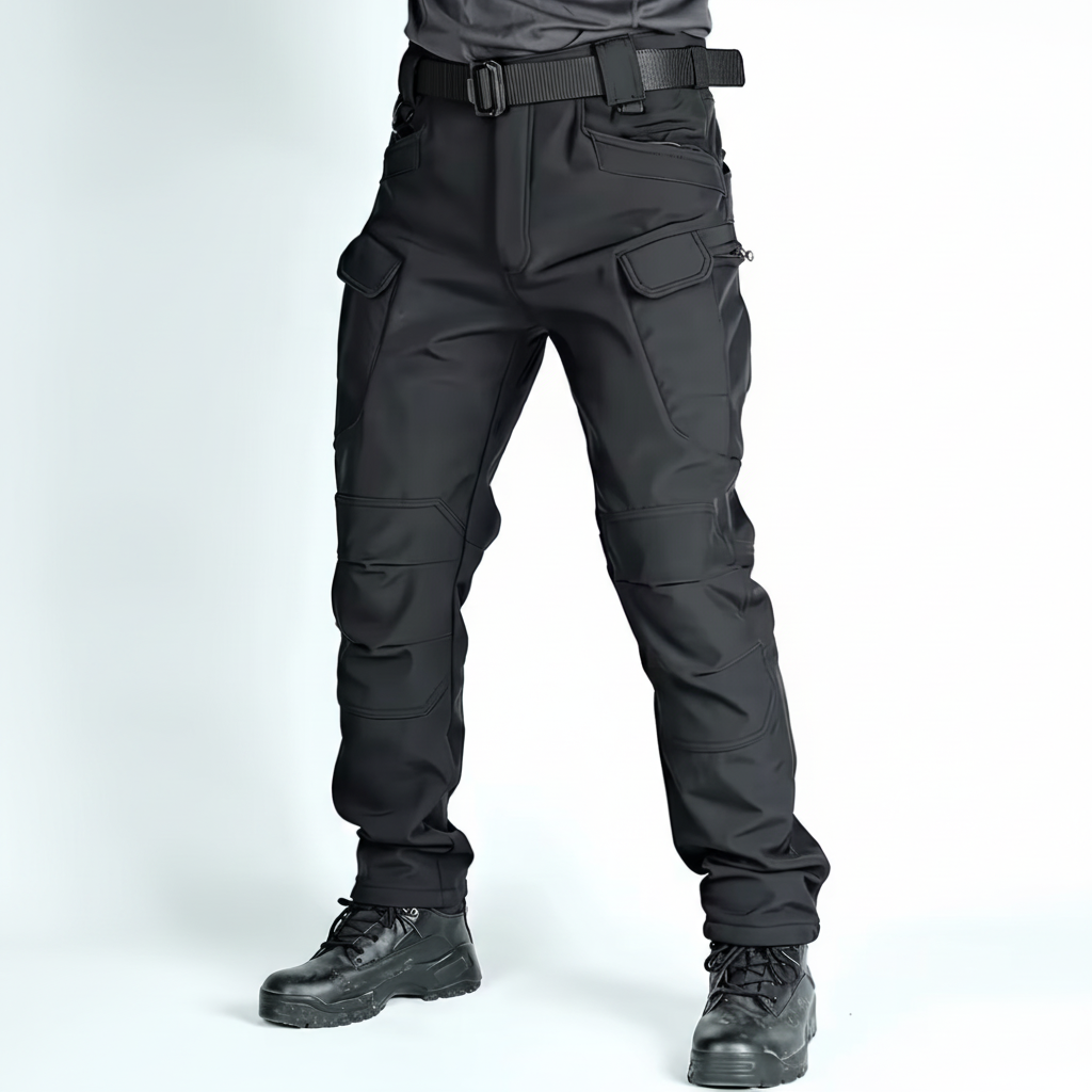 Tactical Trousers Fleece Lined Cargo Pocket Casual Outdoor Trousers
