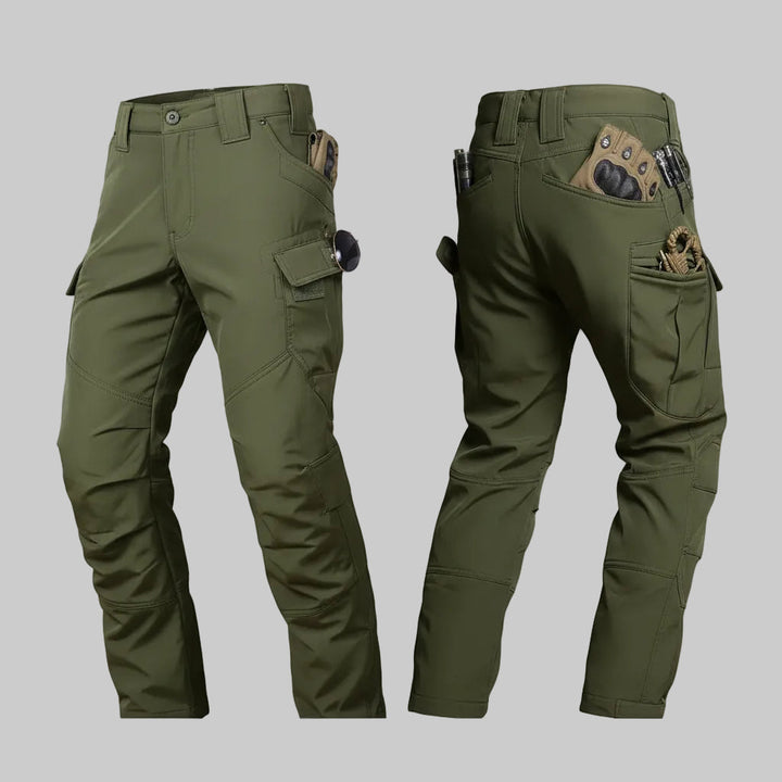 Tactical Trousers Fleece Lined Cargo Pocket Casual Outdoor Trousers