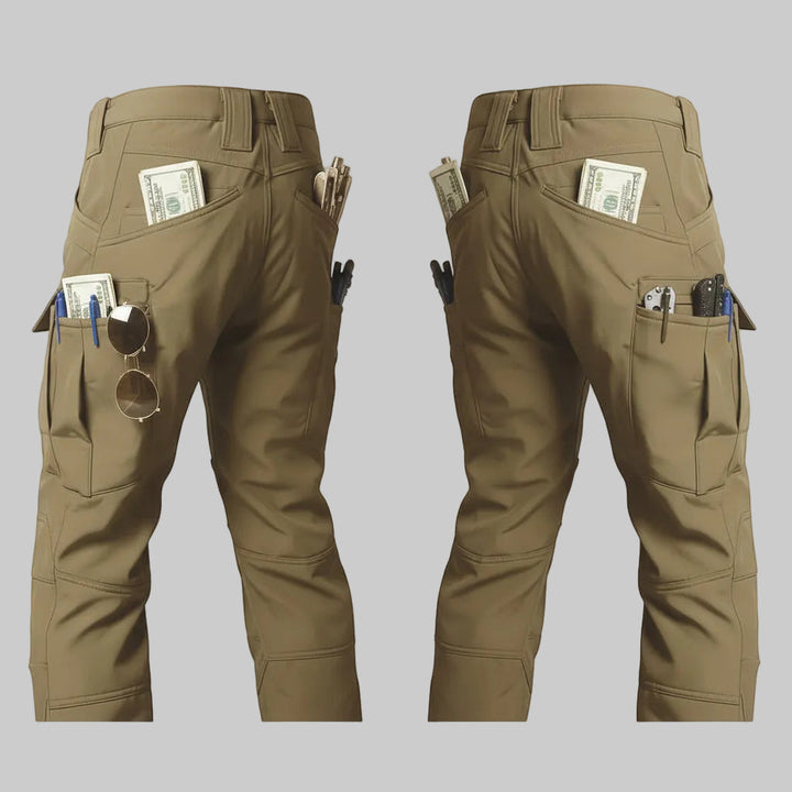 Tactical Trousers Fleece Lined Cargo Pocket Casual Outdoor Trousers