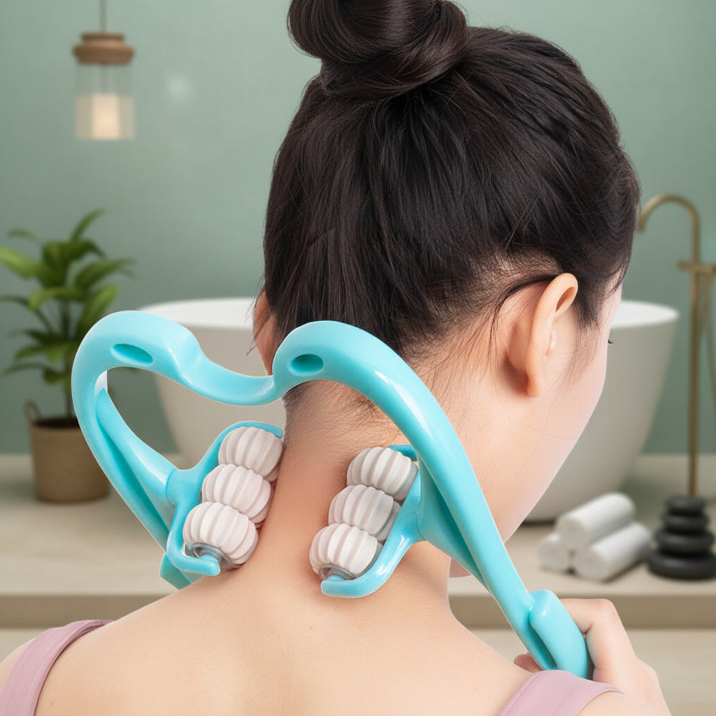 Neck Ergonomic Massager Manual Cervical Spine Roller Shoulder
