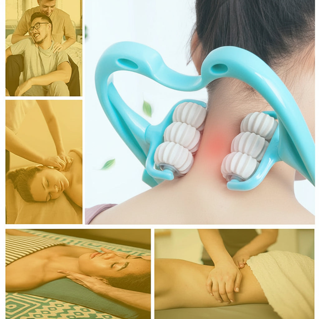 Neck Ergonomic Massager Manual Cervical Spine Roller Shoulder
