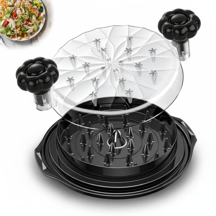 Kitchen Tool Manual Meat Shredder Glass Bowl Non Slip Base