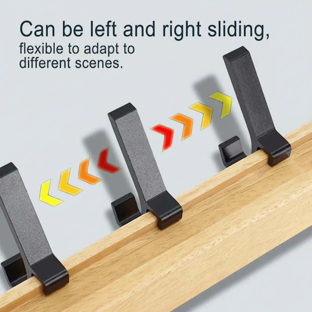 Wall Coat Rack Scandinavian Wood Hook Organizer Entryway
