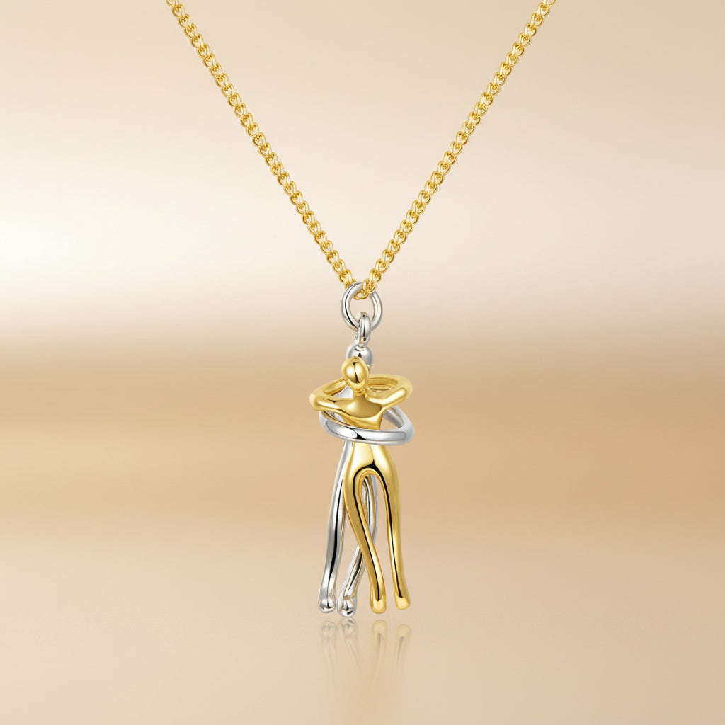Necklace Couple Pendant Gold Silver Stainless Steel Love Jewellery