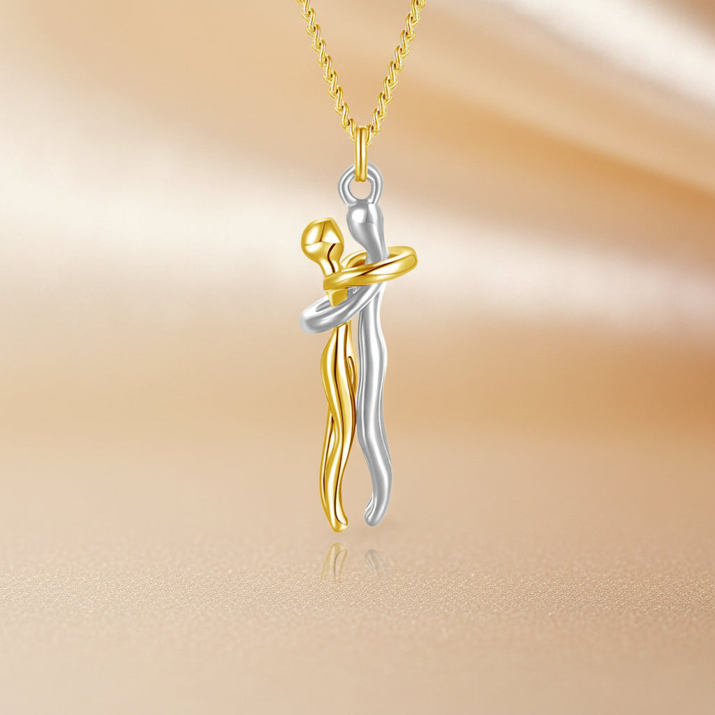 Necklace Couple Pendant Gold Silver Stainless Steel Love Jewellery