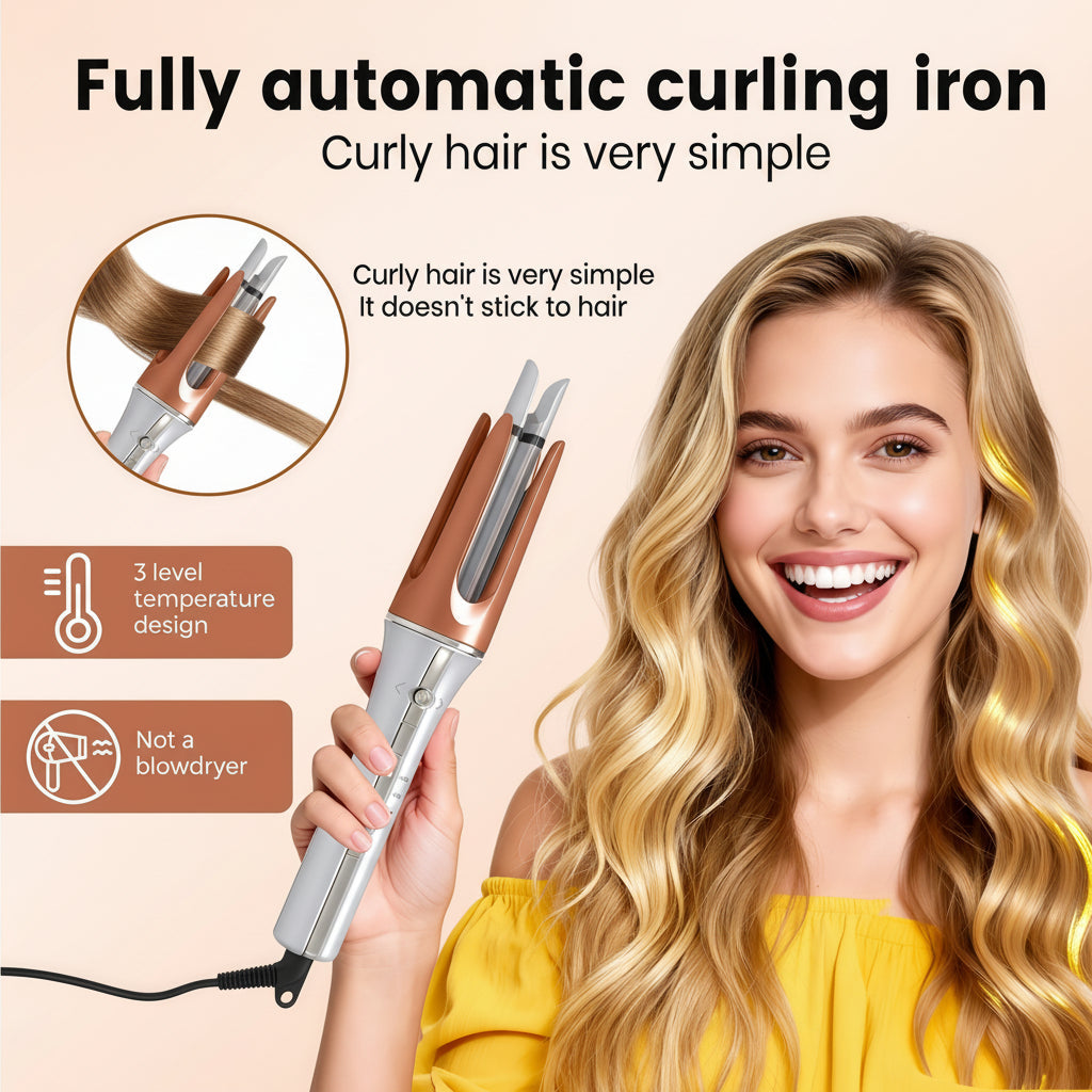 Hair Curler Automatic Curling Iron Ceramic Rotating Styling Tool
