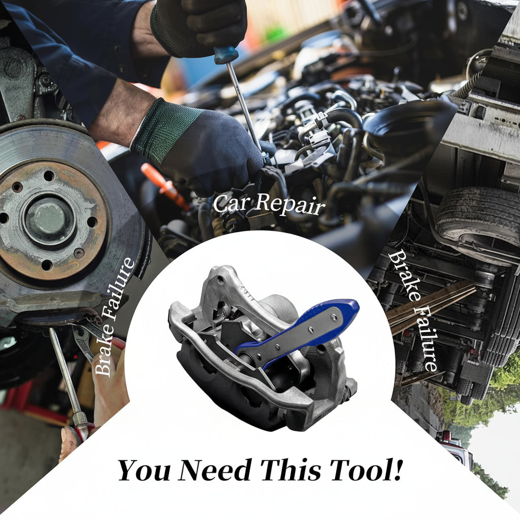 Brake Caliper Tool Ratcheting Piston Compression Kit