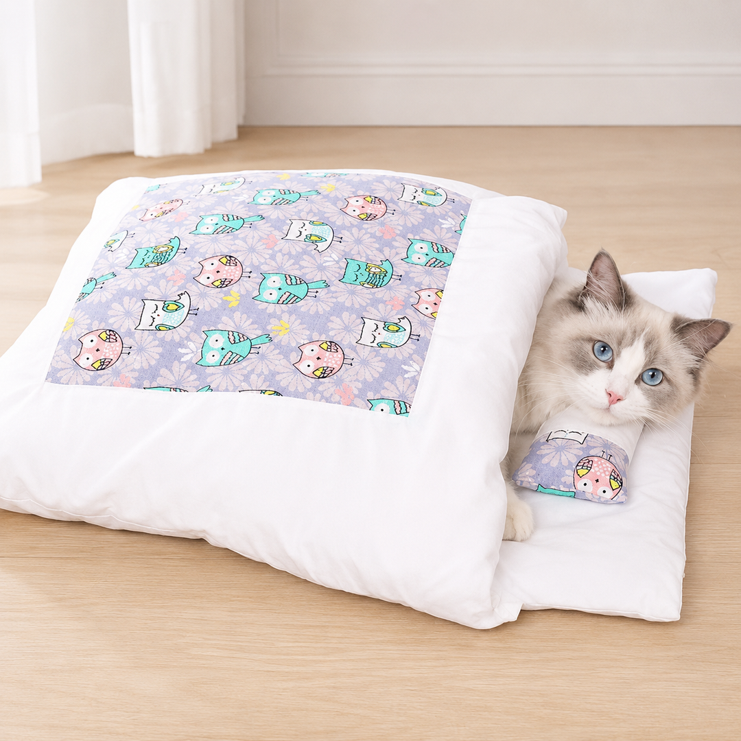 Cat Bed Pet Sleeping Bag Cozy Cave Design Indoor