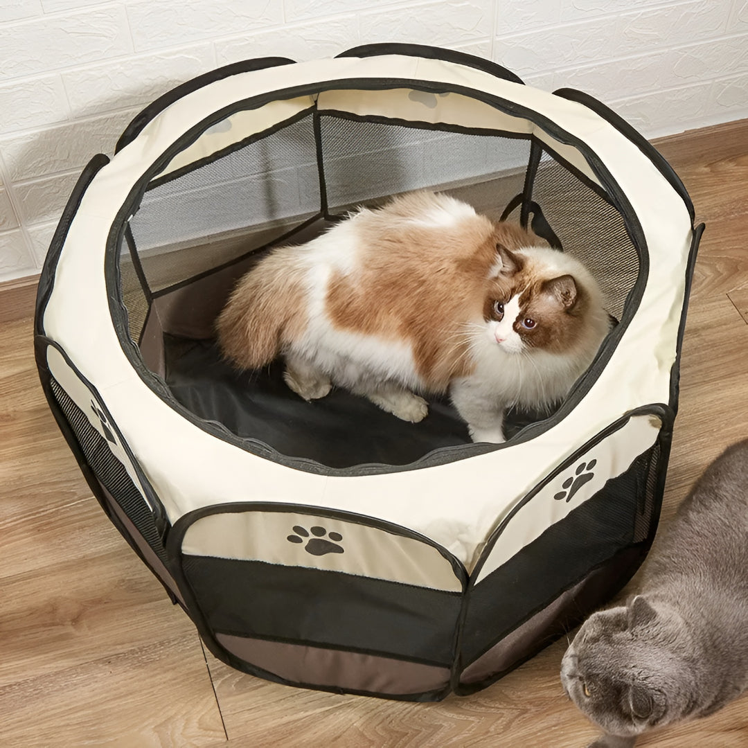 Cat Playpen Foldable Mesh Portable Pet Tent