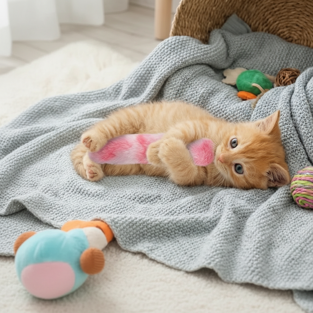 Cat Toy Catnip Pillow Plush Interactive Chew Kick Toy Cats
