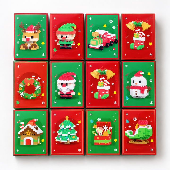 Christmas Building Blocks Set Fun Family Activity