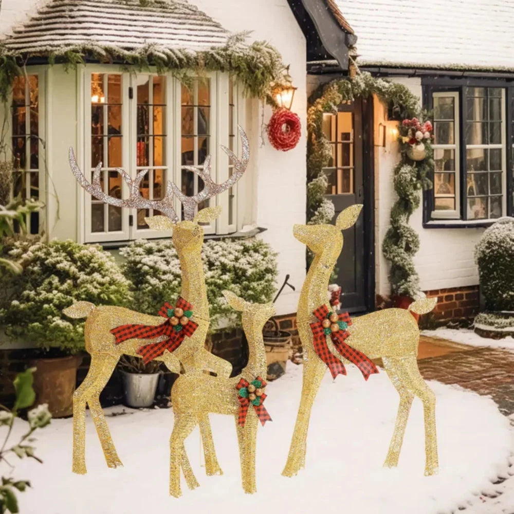 Christmas Outdoor Decorations LED Reindeer Garden Display