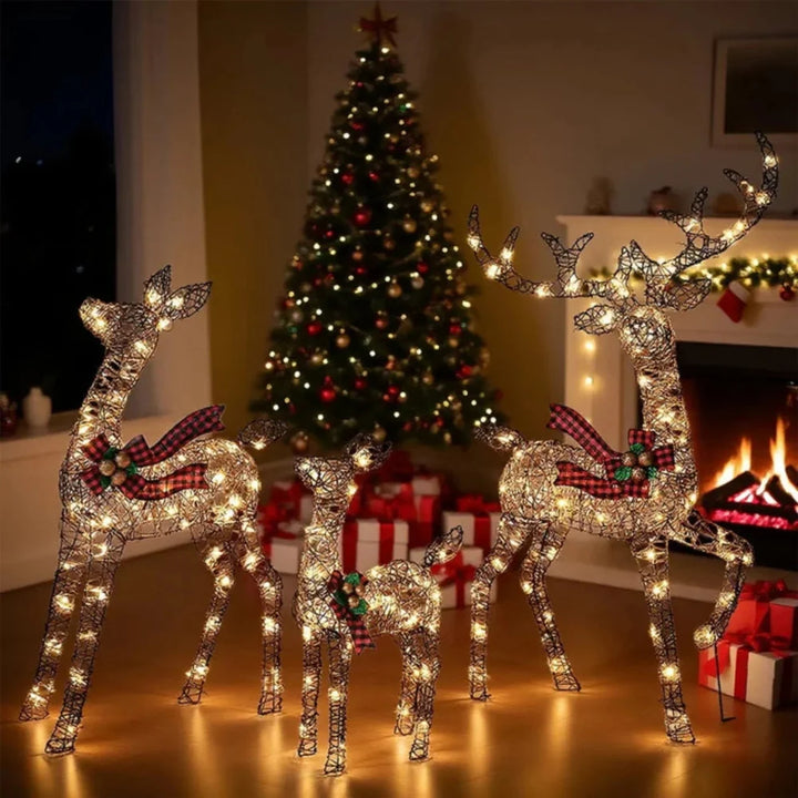 Christmas Outdoor Decorations LED Reindeer Garden Display