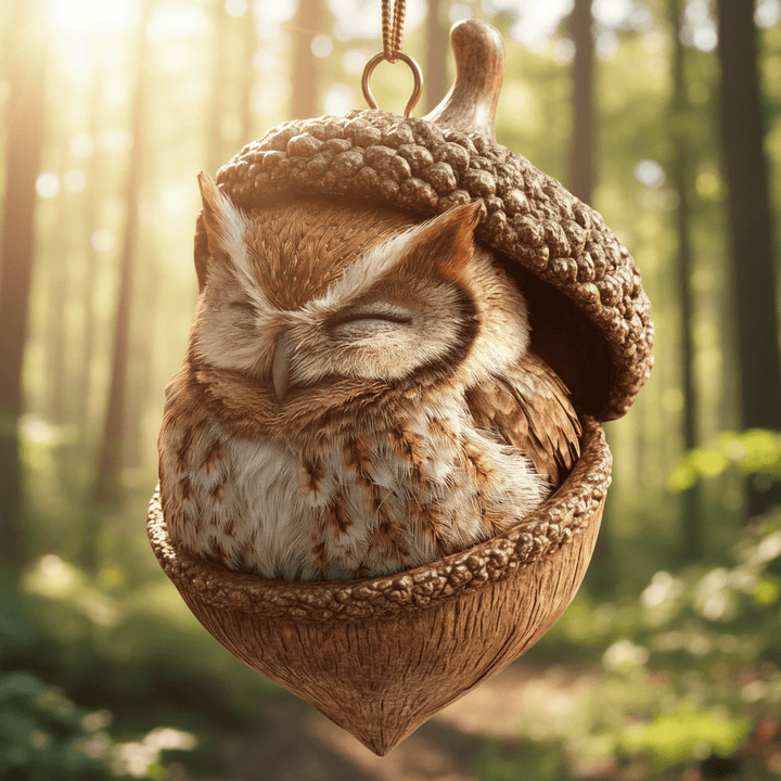 Christmas Tree Ornaments Handcrafted Woodland Animal Acorn Decorations