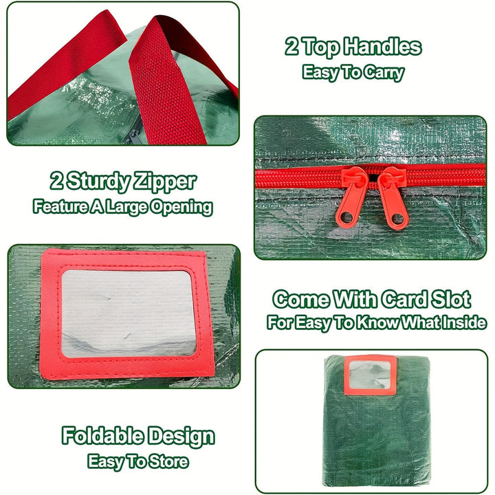 Christmas Tree Storage Bag Heavy Duty Waterproof Plastic Organizer