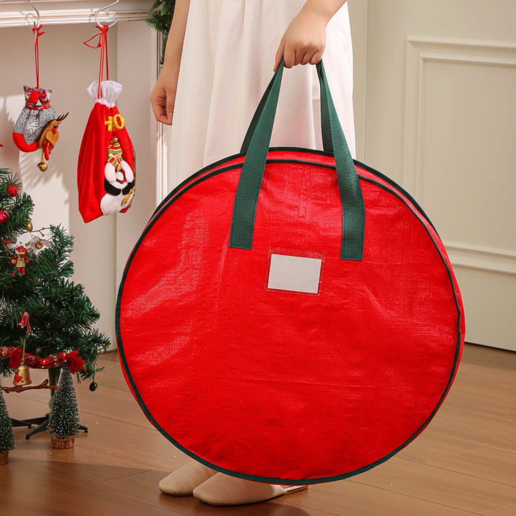 Ornament Storage Bag Polyester Christmas Decoration Organizer