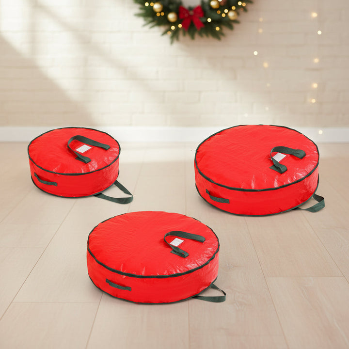 Ornament Storage Bag Polyester Christmas Decoration Organizer