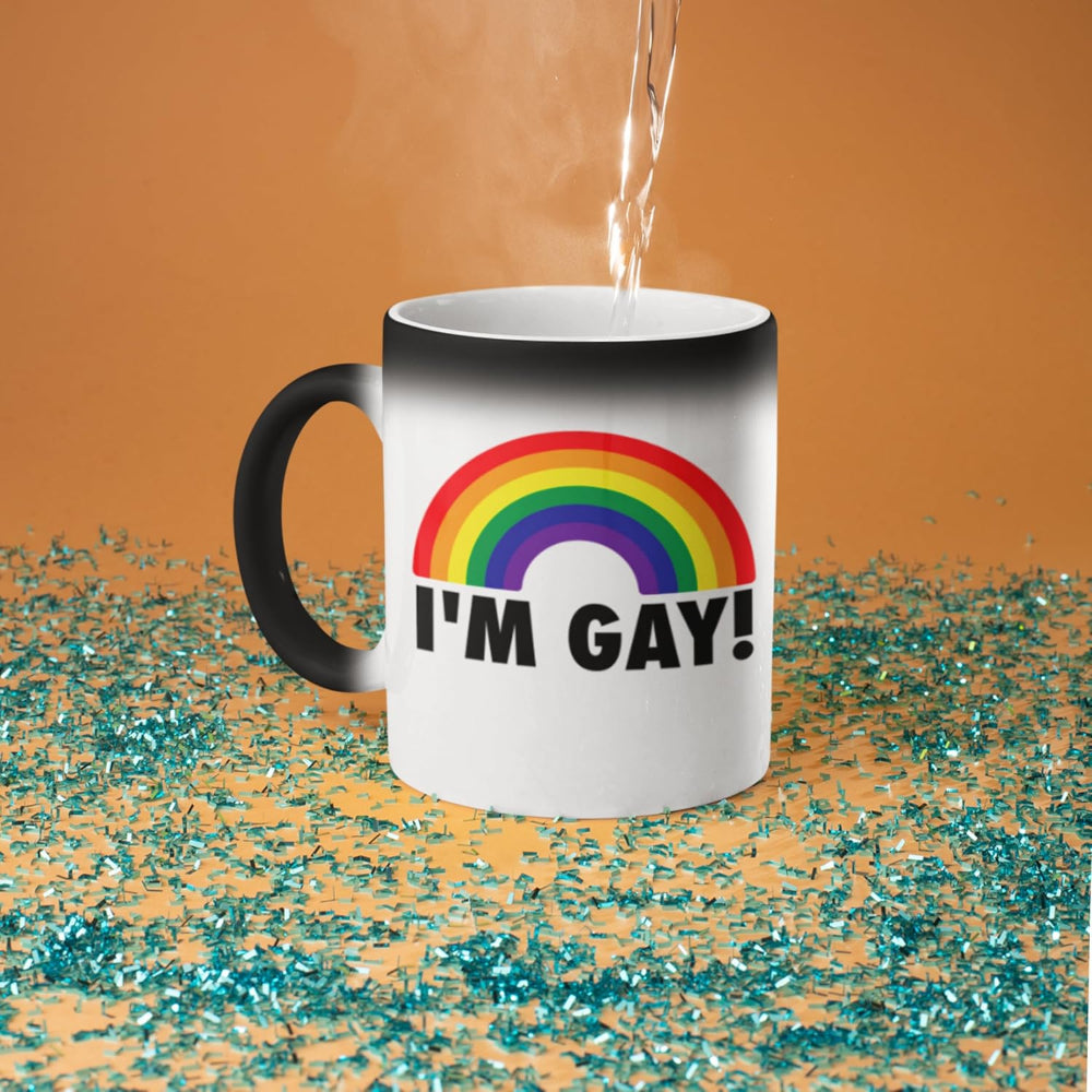 Coffee Mug colour Changing Heat Sensitive Ceramic Gag Gift
