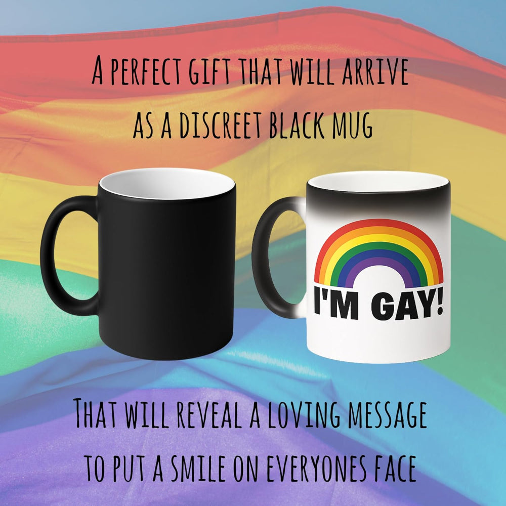 Coffee Mug colour Changing Heat Sensitive Ceramic Gag Gift