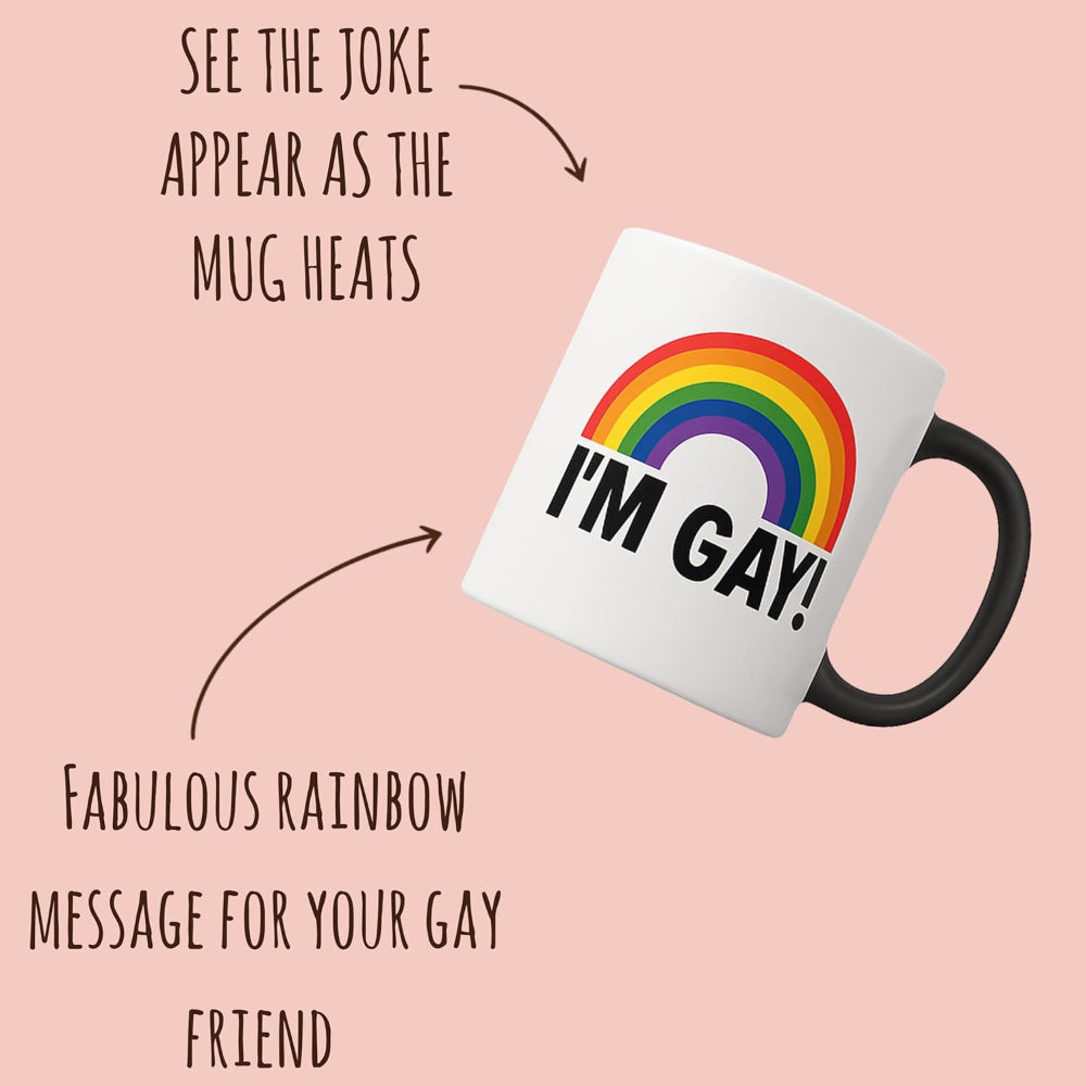 Coffee Mug colour Changing Heat Sensitive Ceramic Gag Gift